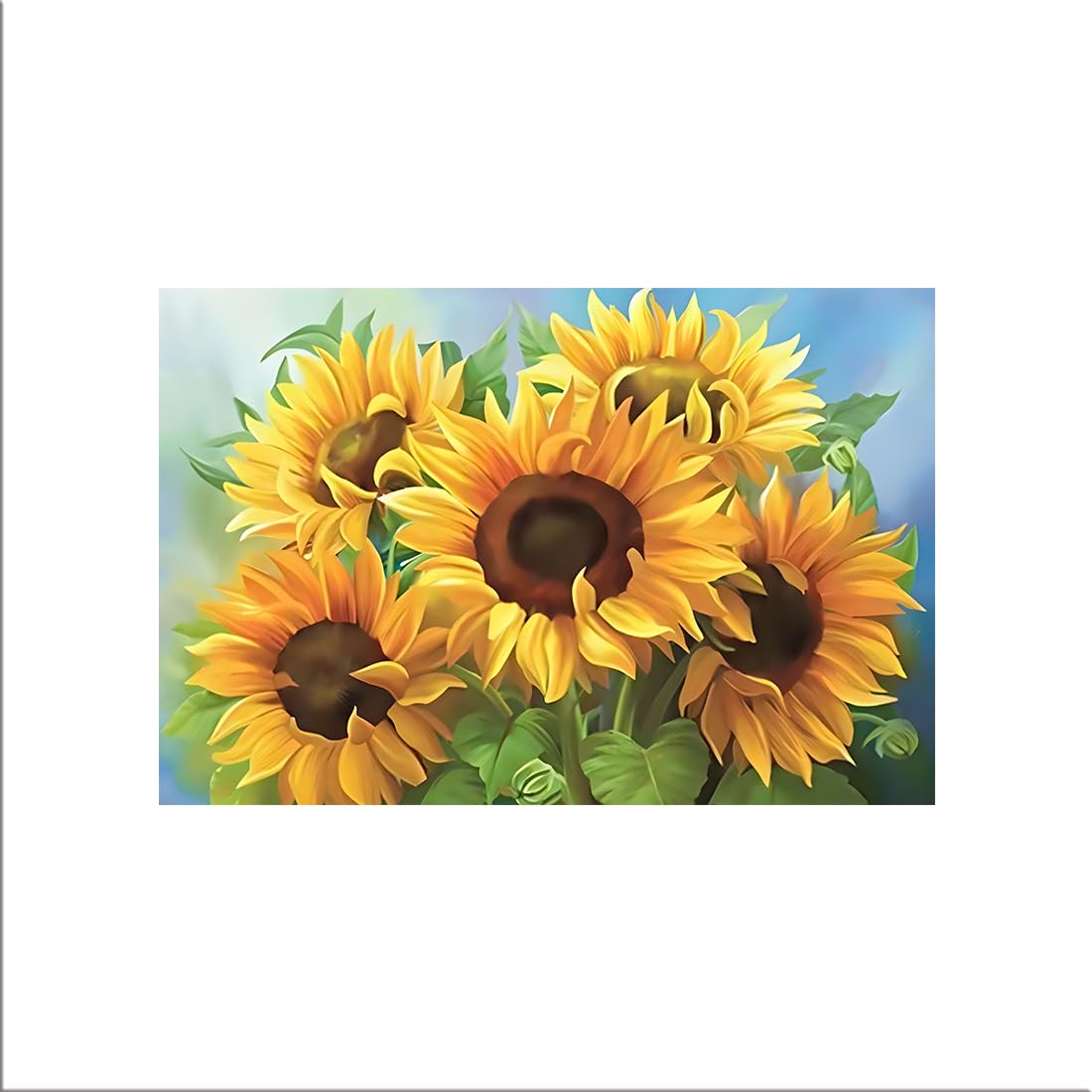 Amazon.co.jp: 開運ひまわり図 木枠付きの完成品 トイレ 風水 絵画